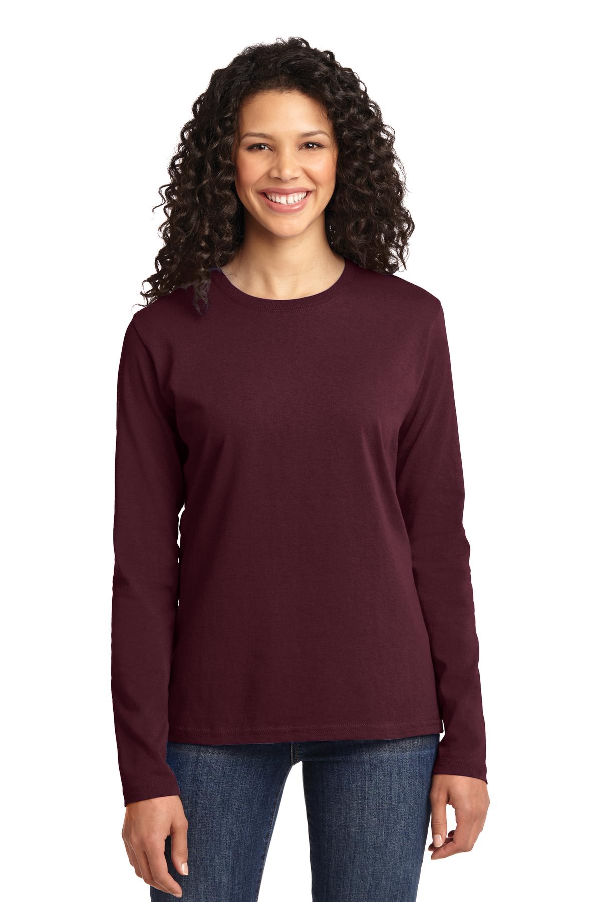 Port & Company? Women's Long Sleeve Core Cotton Tee. LP