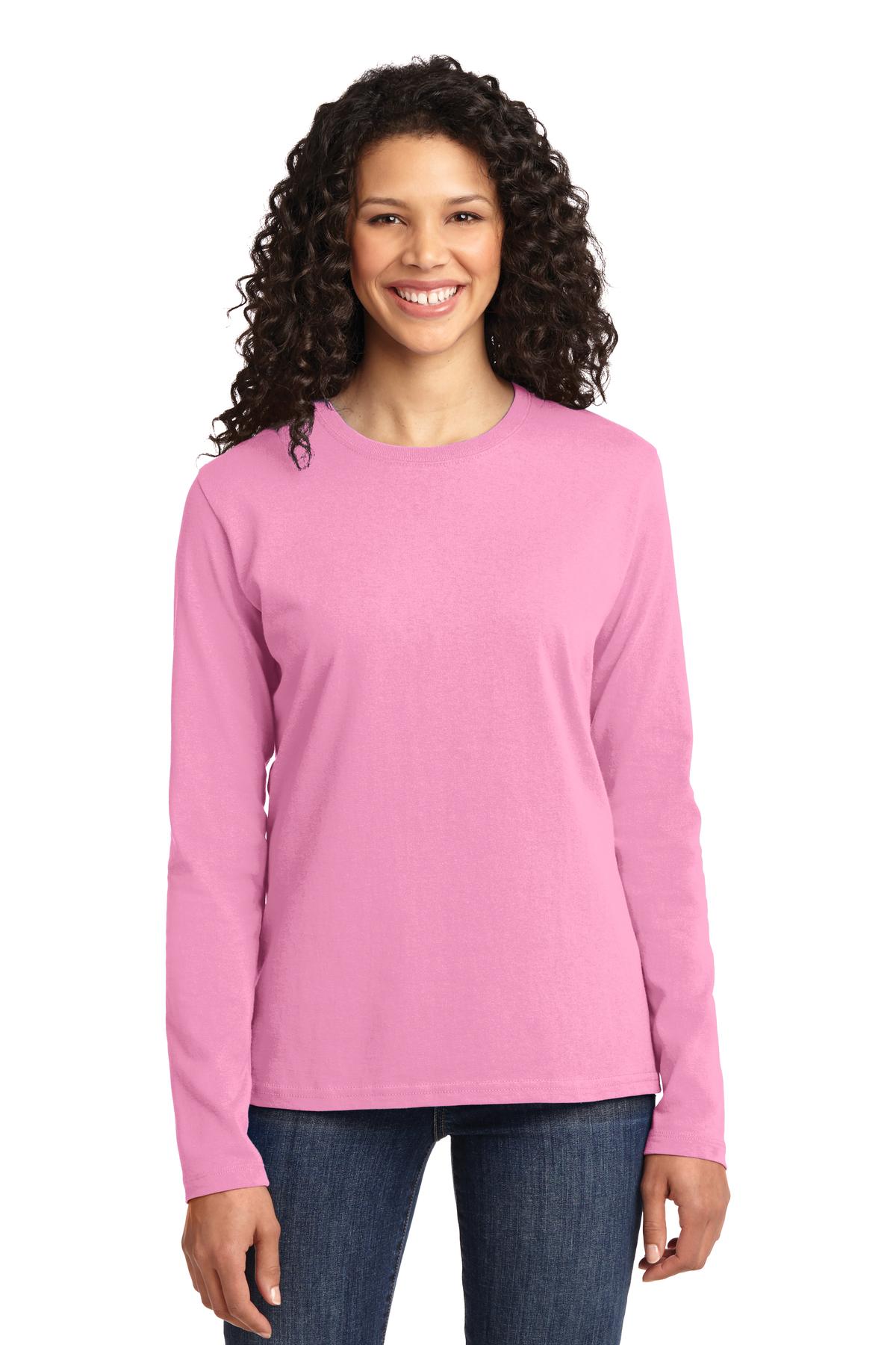 Port & Company? Women's Long Sleeve Core Cotton Tee. LP