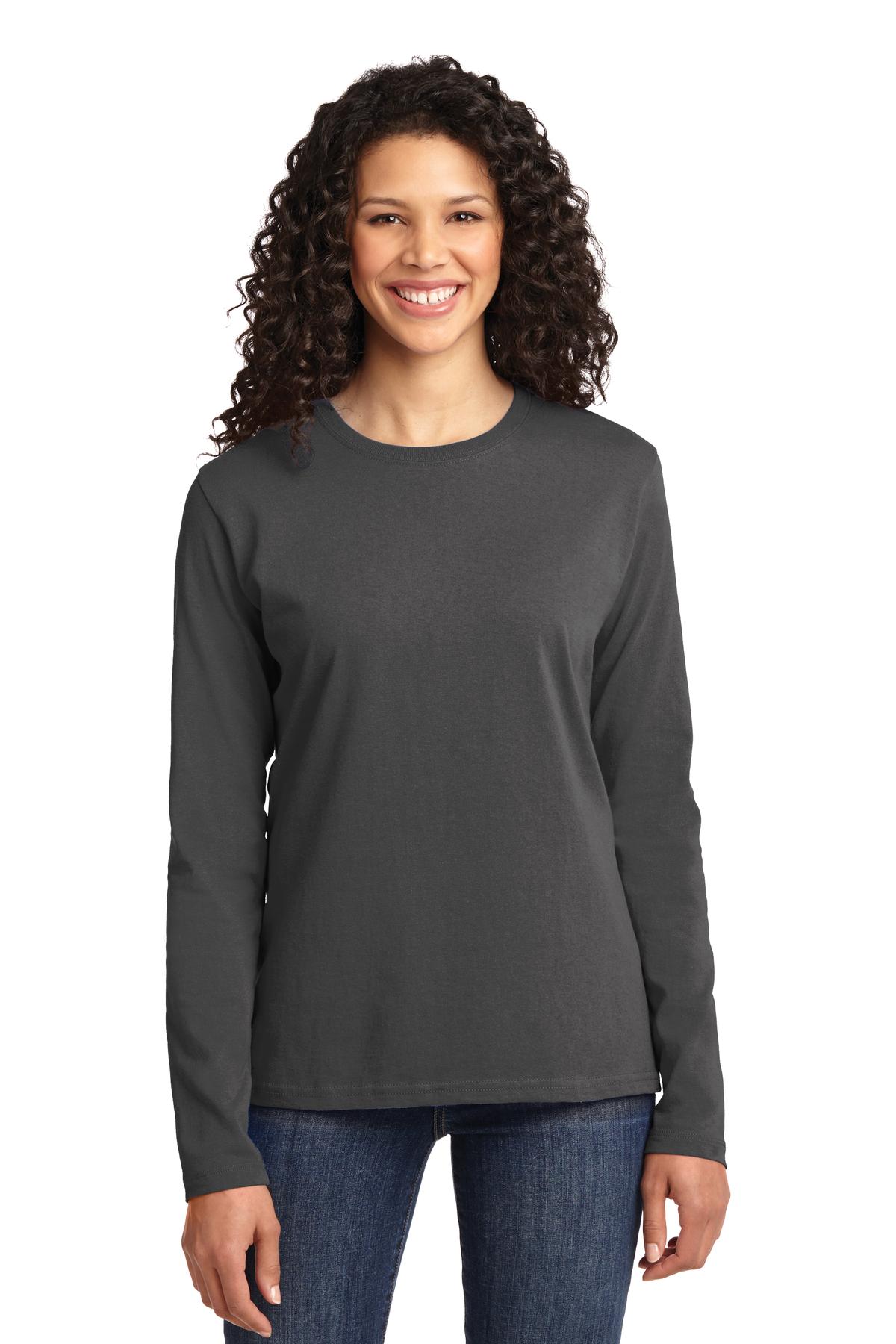 Port & Company? Women's Long Sleeve Core Cotton Tee. LP