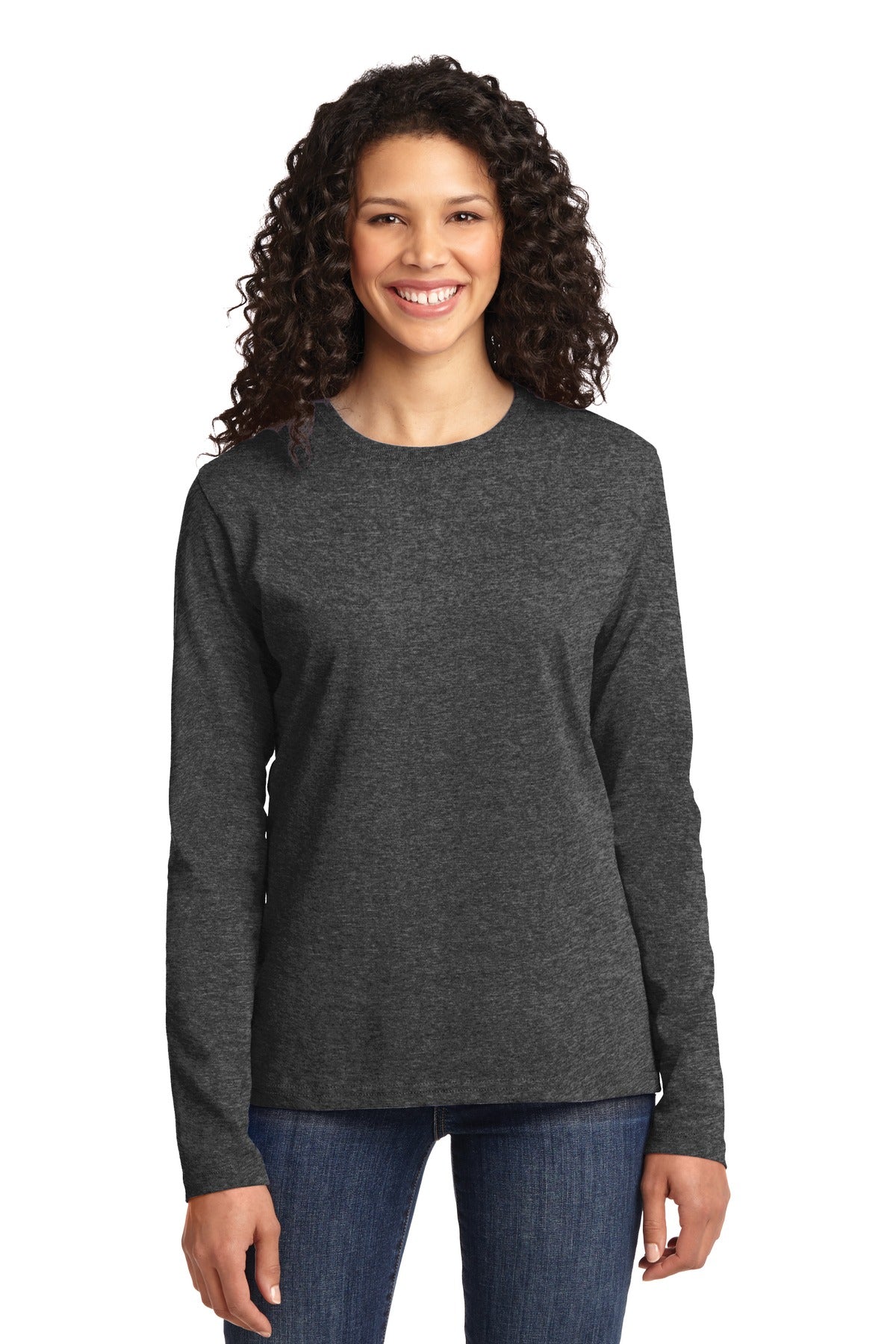 Port & Company? Women's Long Sleeve Core Cotton Tee. LP