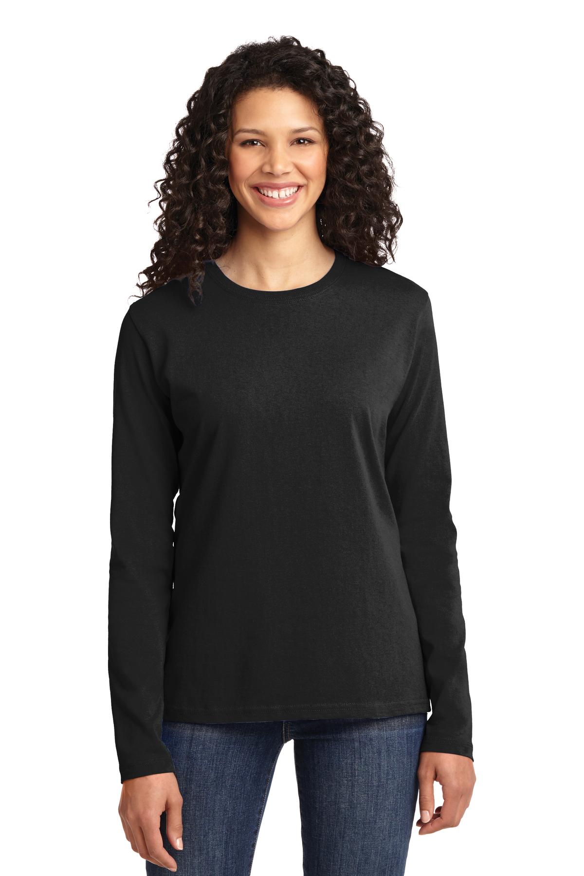 Port & Company? Women's Long Sleeve Core Cotton Tee. LP