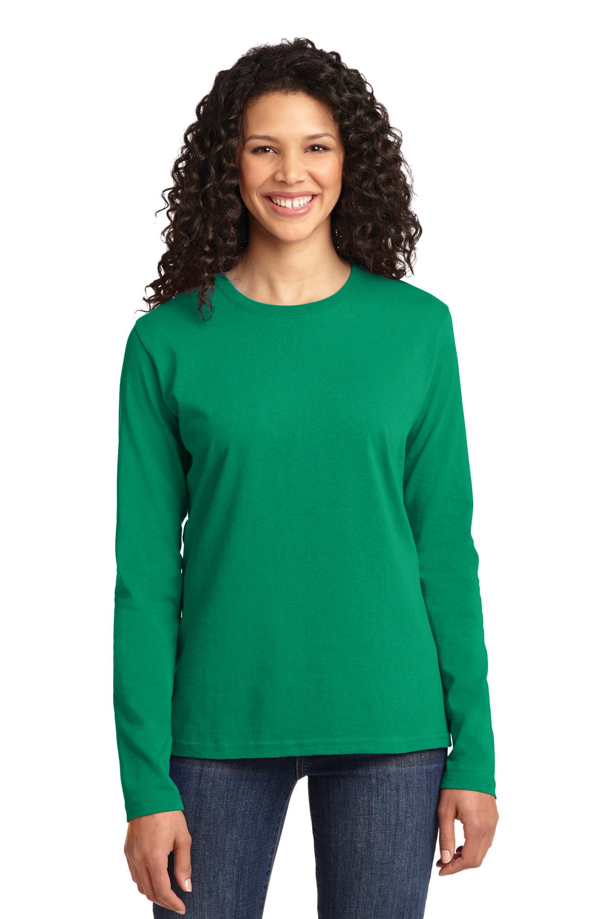 Port & Company? Women's Long Sleeve Core Cotton Tee. LP