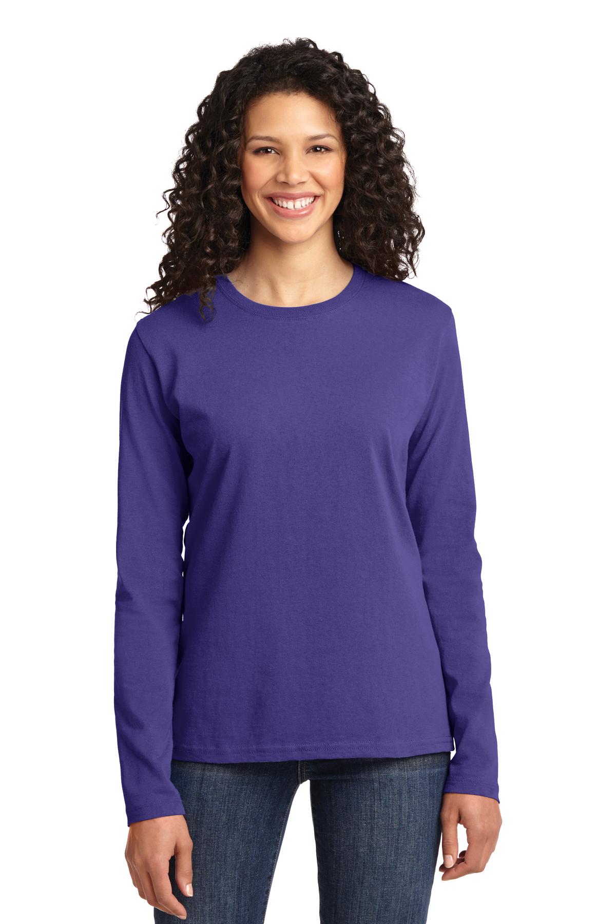 Port & Company? Women's Long Sleeve Core Cotton Tee. LP