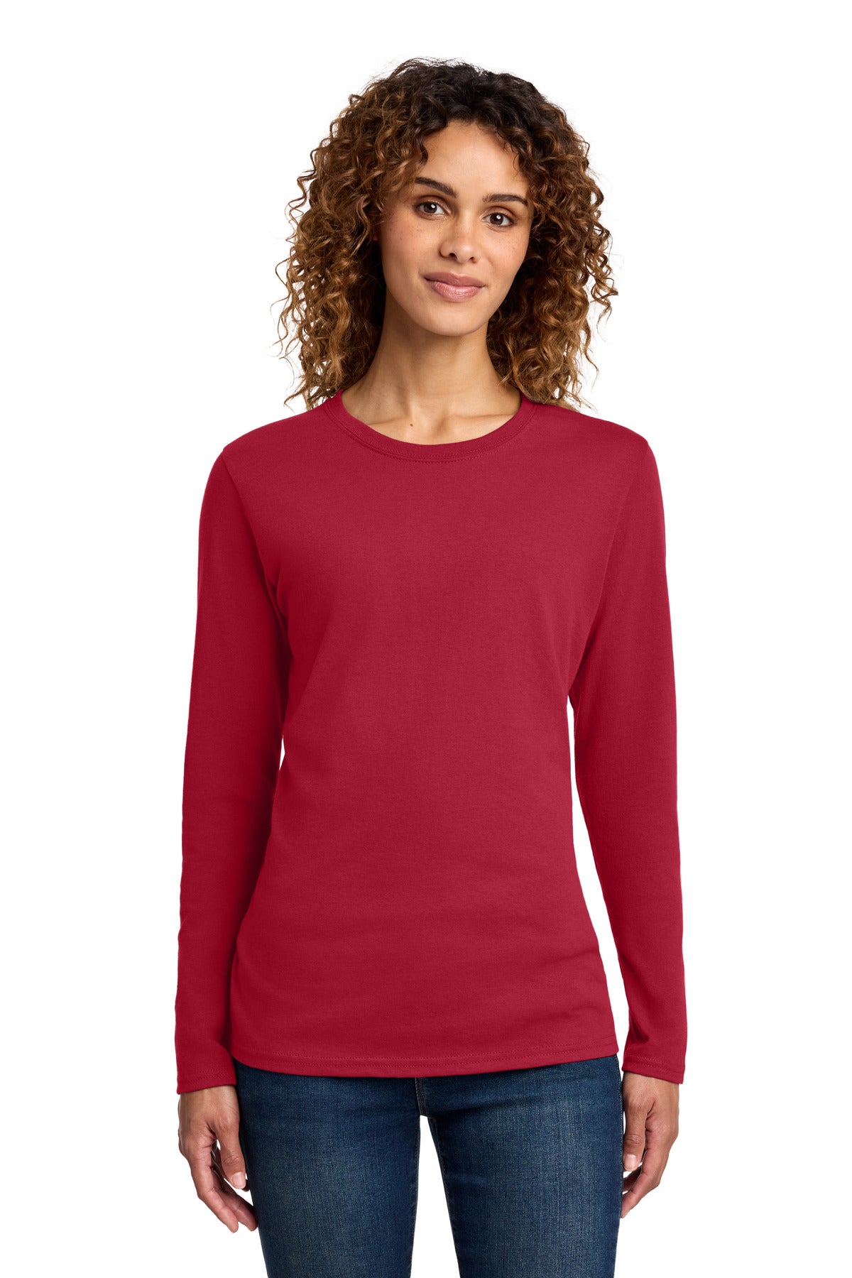 Port & Co™ Women's Long Sleeve Core Cotton Tee