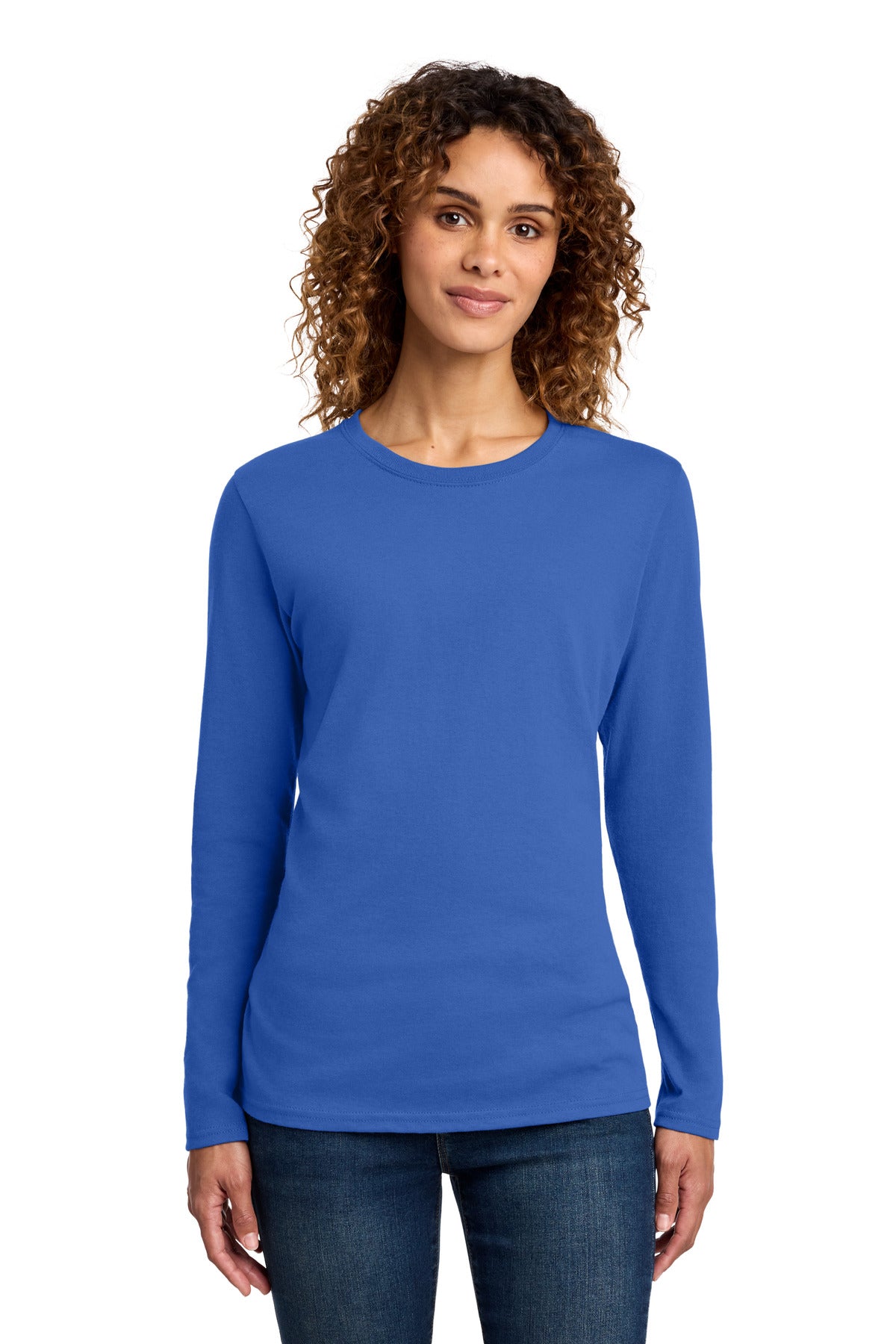 Port & Co™ Women's Long Sleeve Core Cotton Tee