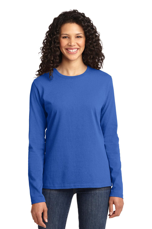 Port & Company? Women's Long Sleeve Core Cotton Tee. LP