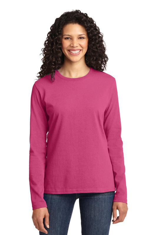 Port & Company? Women's Long Sleeve Core Cotton Tee. LP