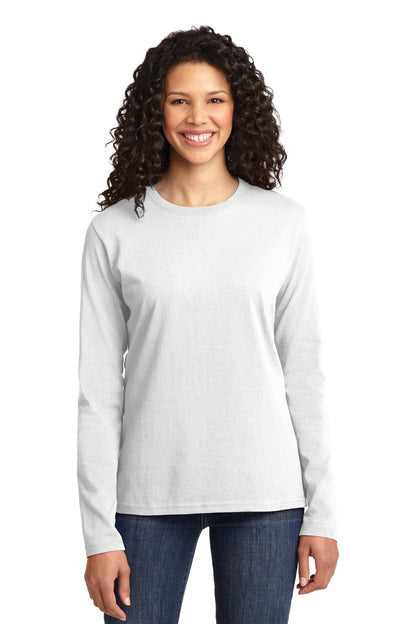 Port & Company? Women's Long Sleeve Core Cotton Tee. LP