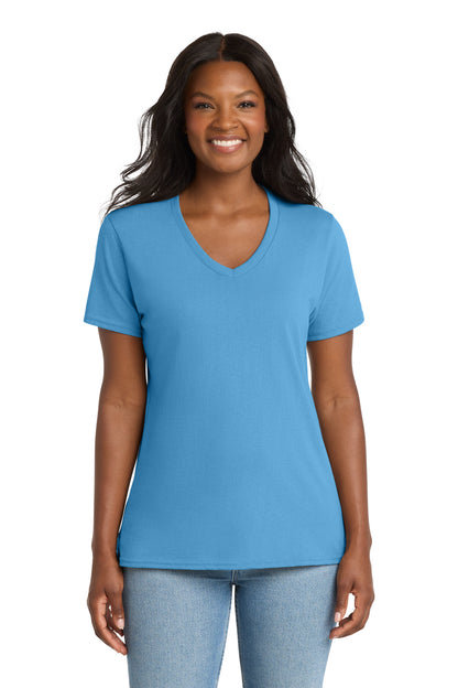 Port & Co™ Women's Core Cotton V-Neck Tee