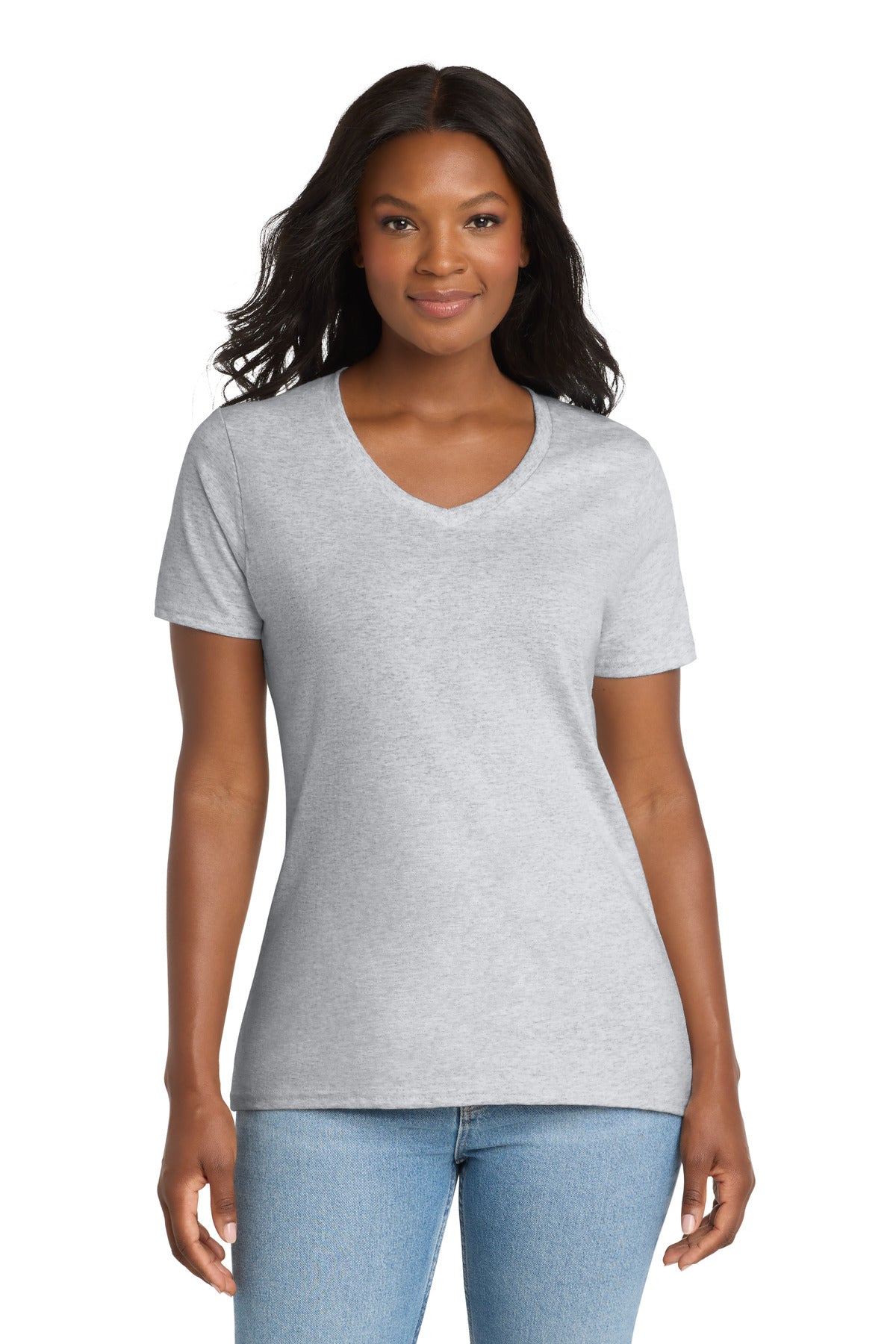 Port & Co™ Women's Core Cotton V-Neck Tee