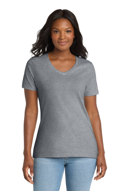 Port & Co™ Women's Core Cotton V-Neck Tee