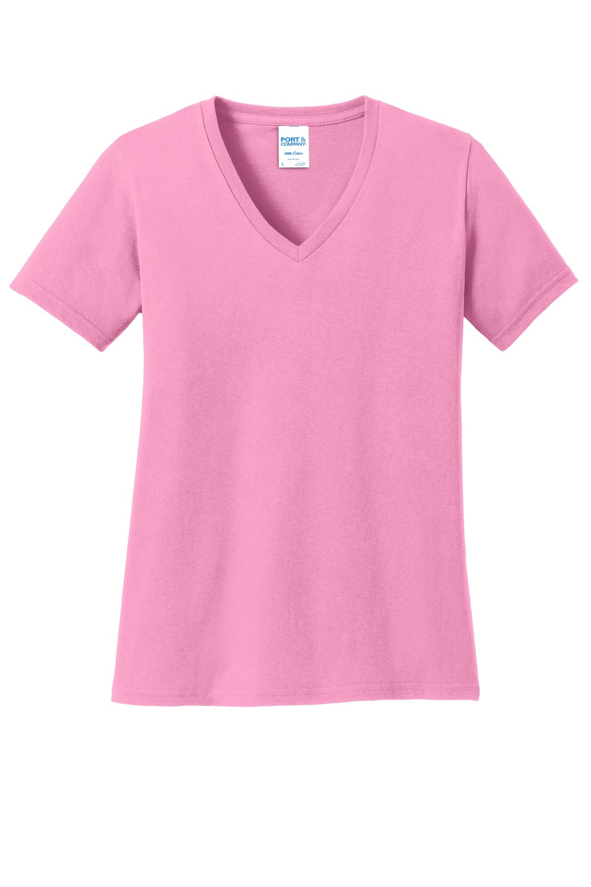 Port & Company? Women's Core Cotton V-Neck Tee. LPC54V