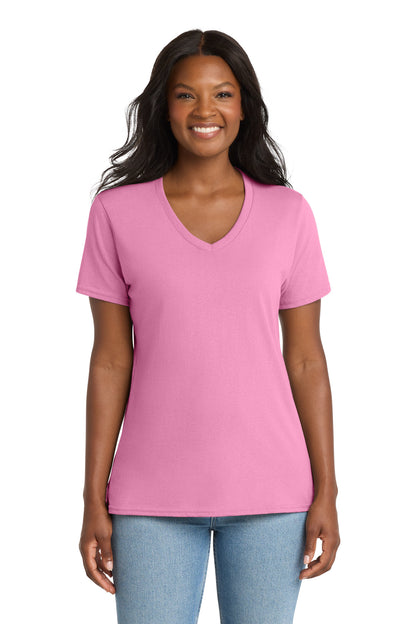 Port & Co™ Women's Core Cotton V-Neck Tee