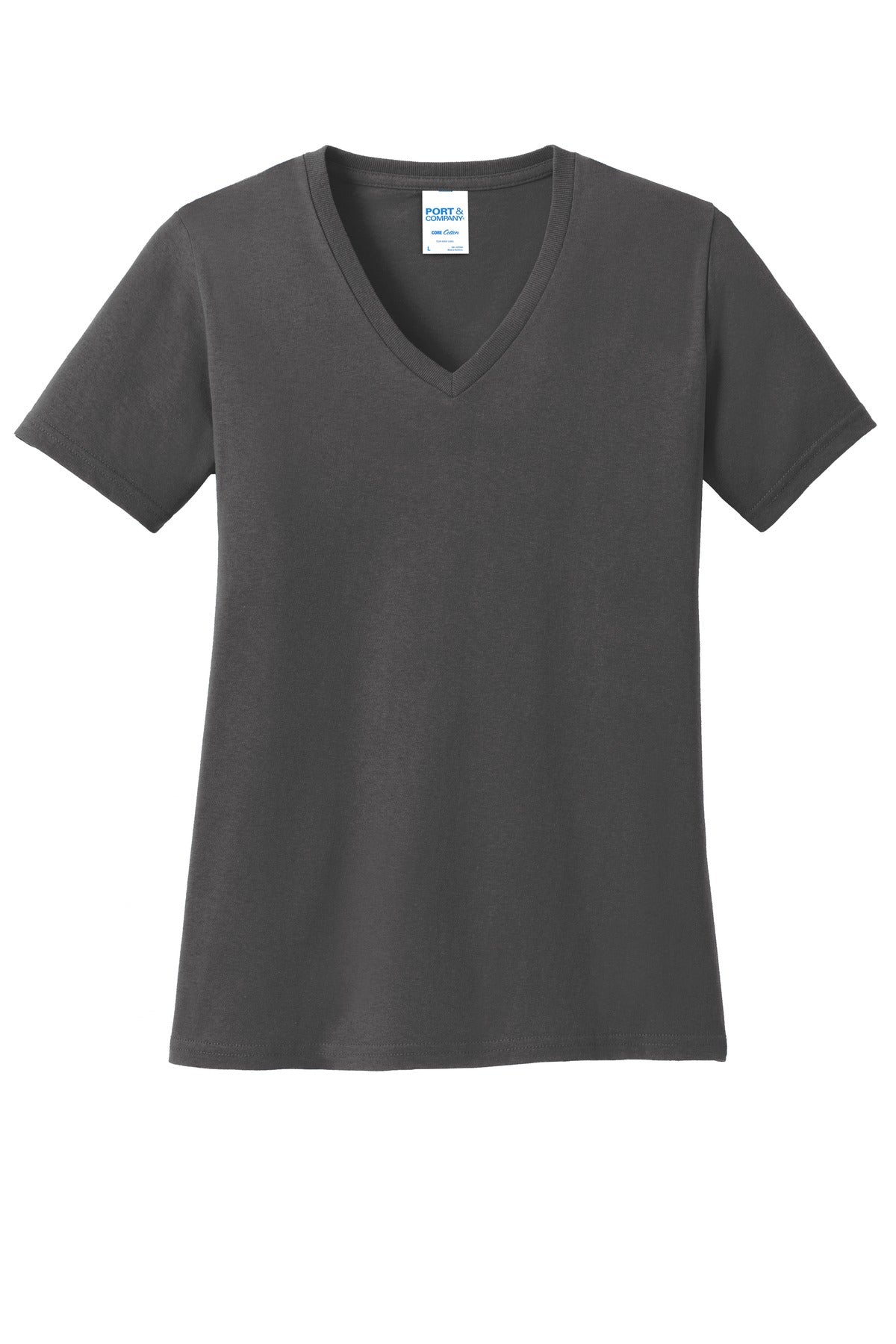 Port & Company? Women's Core Cotton V-Neck Tee. LPC54V