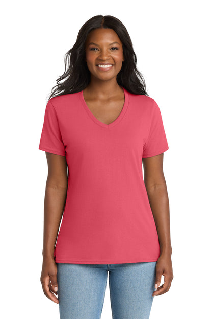 Port & Co™ Women's Core Cotton V-Neck Tee