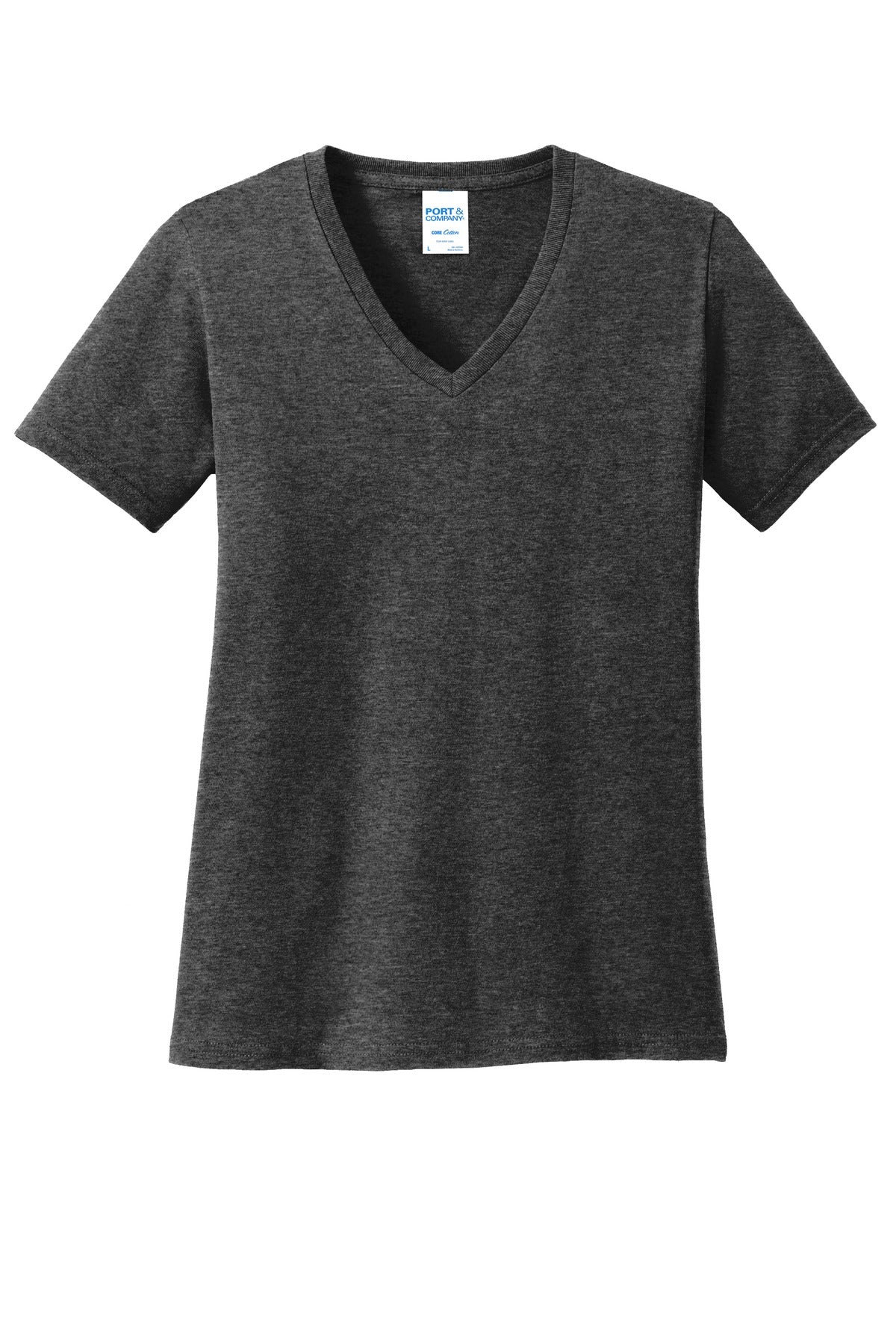 Port & Company? Women's Core Cotton V-Neck Tee. LPC54V