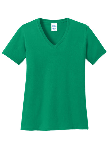 Port & Company? Women's Core Cotton V-Neck Tee. LPC54V