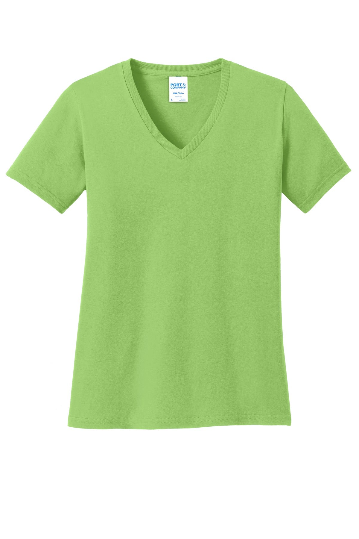 Port & Company? Women's Core Cotton V-Neck Tee. LPC54V