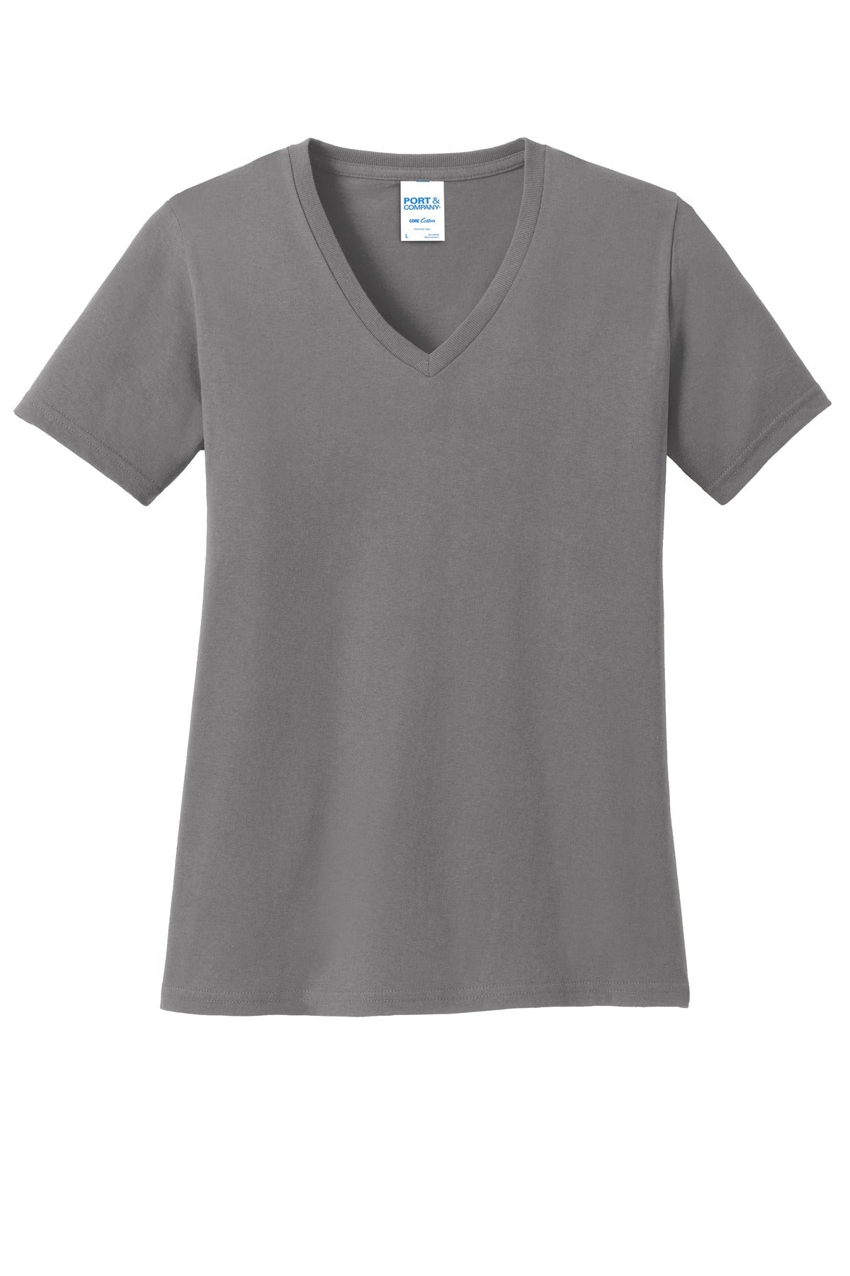 Port & Company? Women's Core Cotton V-Neck Tee. LPC54V