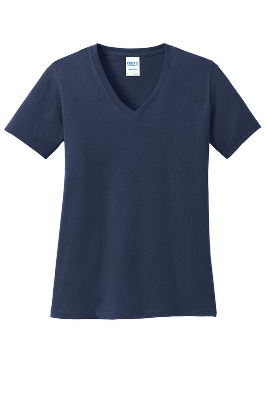 Port & Company? Women's Core Cotton V-Neck Tee. LPC54V