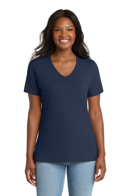 Port & Co™ Women's Core Cotton V-Neck Tee