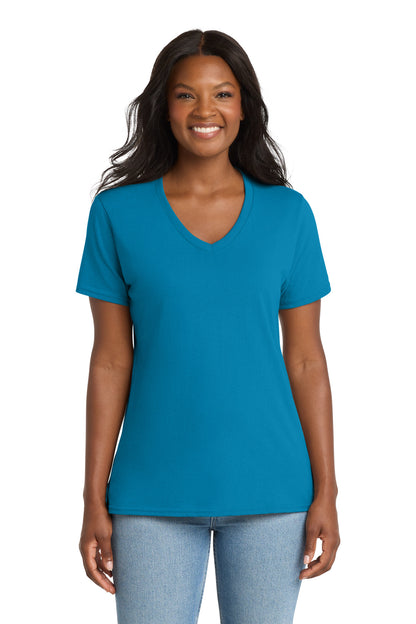 Port & Co™ Women's Core Cotton V-Neck Tee