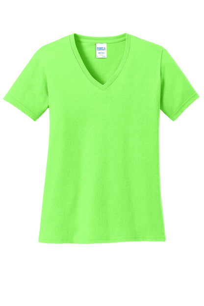 Port & Company? Women's Core Cotton V-Neck Tee. LPC54V