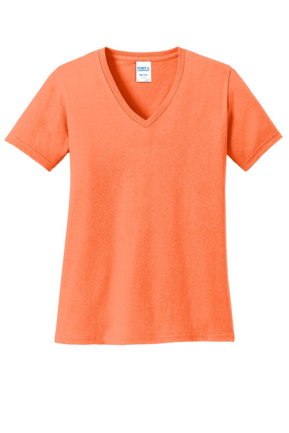 Port & Company? Women's Core Cotton V-Neck Tee. LPC54V