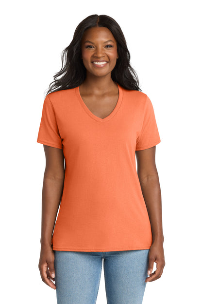 Port & Co™ Women's Core Cotton V-Neck Tee