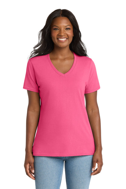 Port & Co™ Women's Core Cotton V-Neck Tee