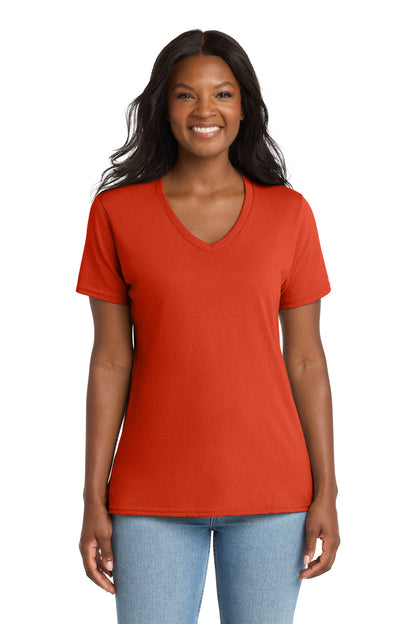 Port & Co™ Women's Core Cotton V-Neck Tee