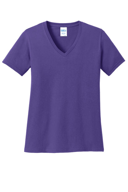 Port & Company? Women's Core Cotton V-Neck Tee. LPC54V