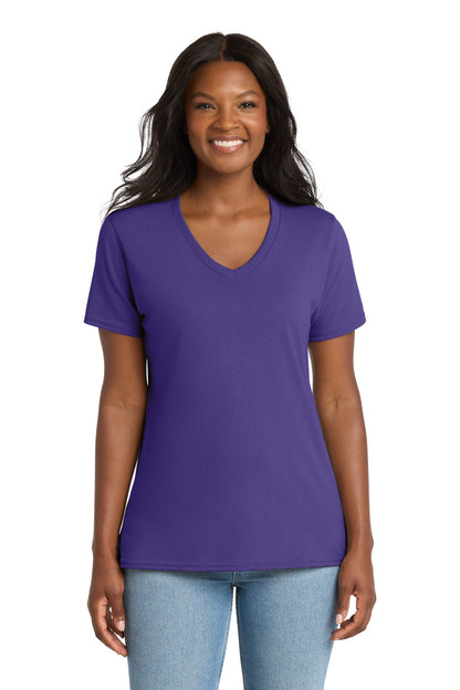 Port & Co™ Women's Core Cotton V-Neck Tee
