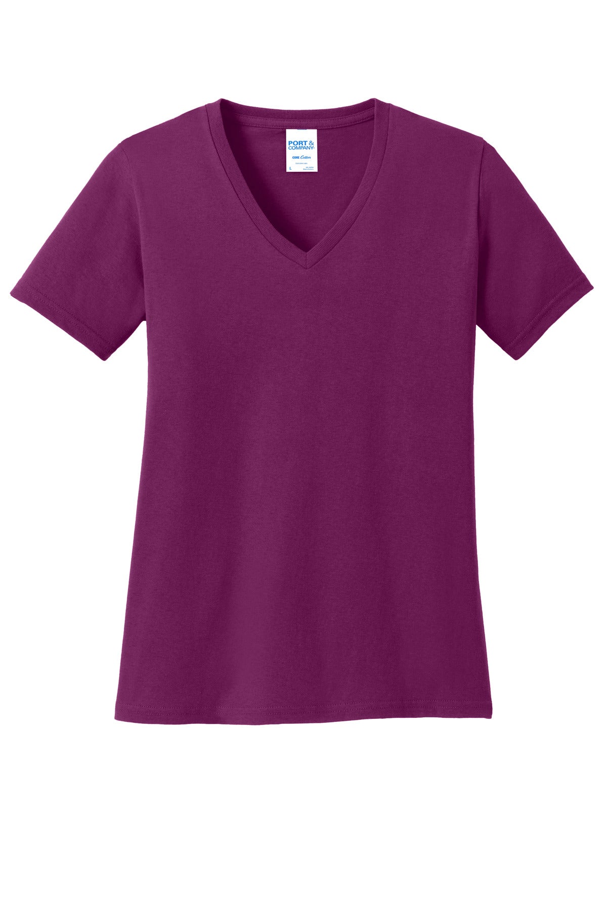 Port & Company? Women's Core Cotton V-Neck Tee. LPC54V