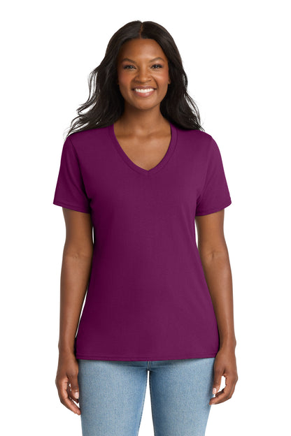 Port & Co™ Women's Core Cotton V-Neck Tee