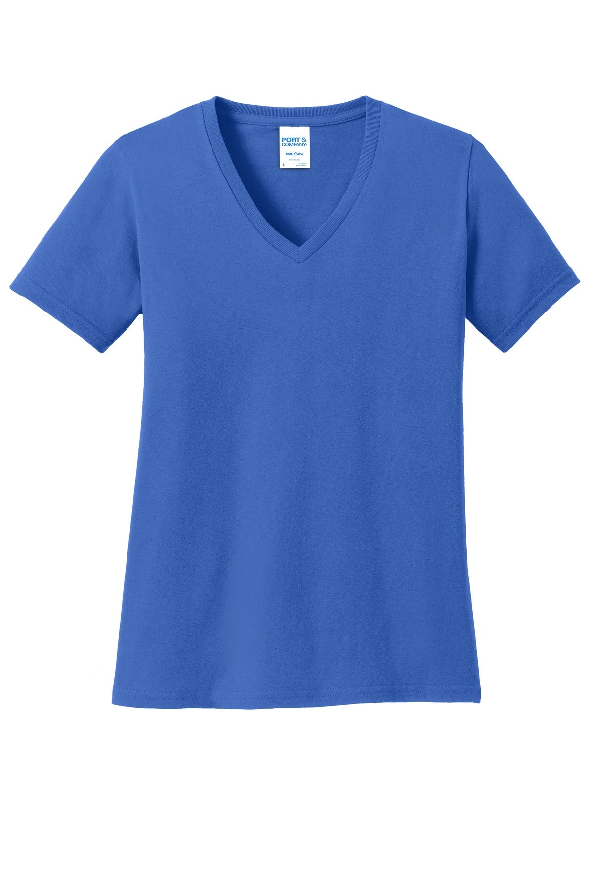Port & Company? Women's Core Cotton V-Neck Tee. LPC54V