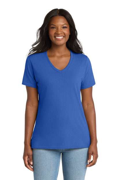 Port & Co™ Women's Core Cotton V-Neck Tee