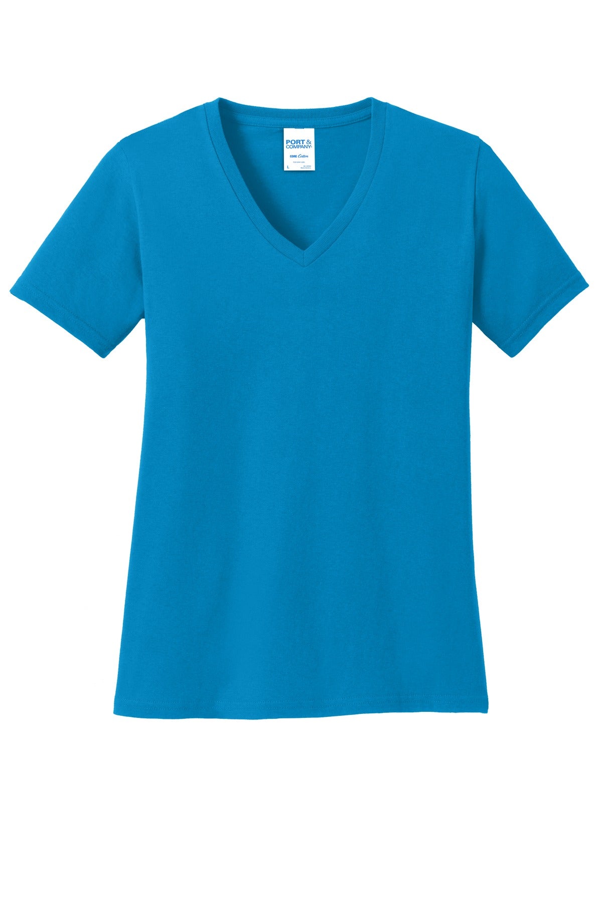 Port & Company? Women's Core Cotton V-Neck Tee. LPC54V