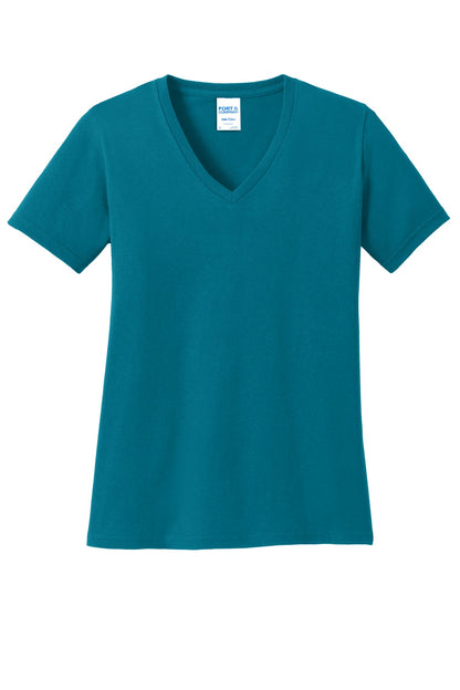 Port & Company? Women's Core Cotton V-Neck Tee. LPC54V