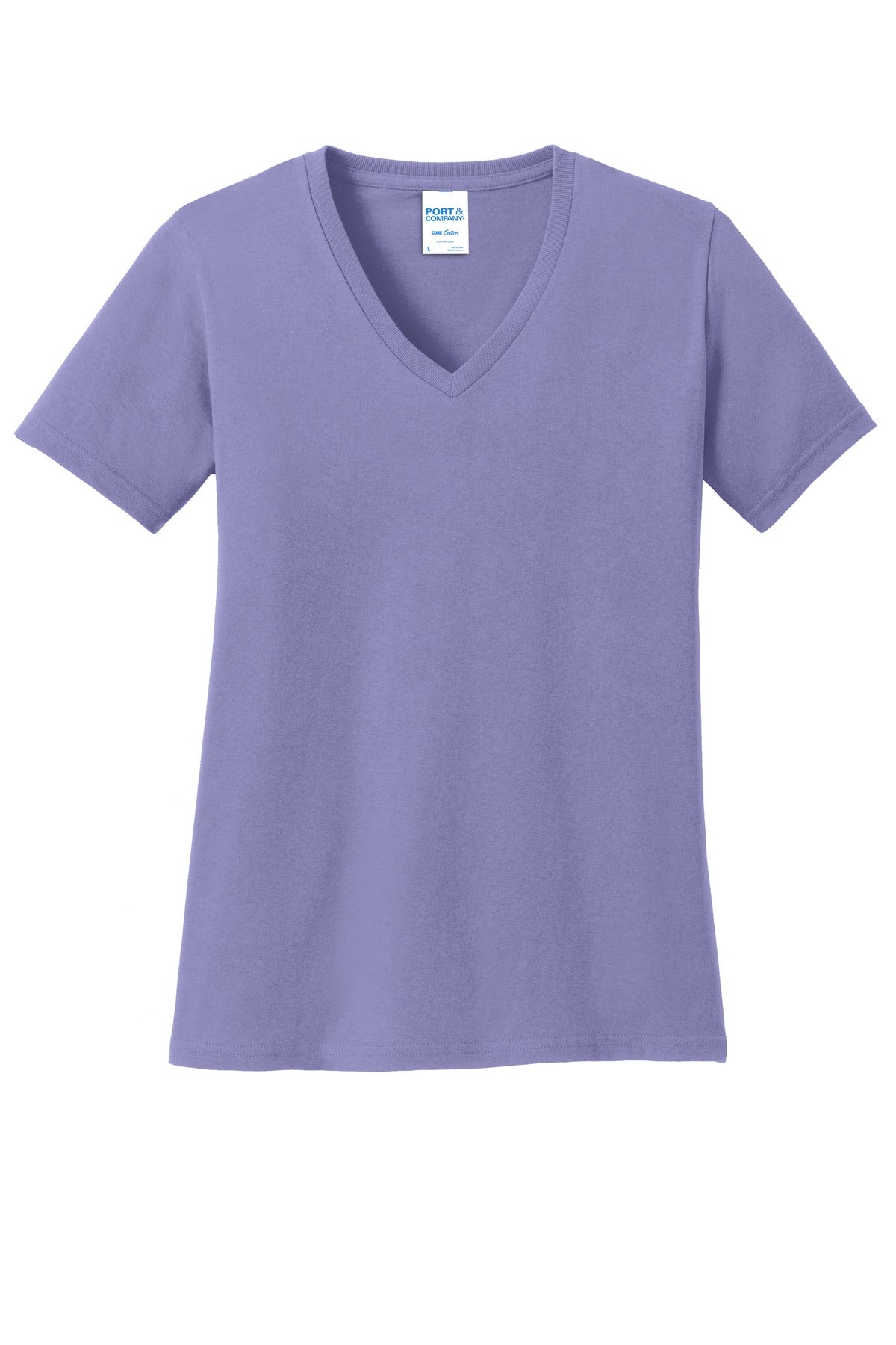 Port & Company? Women's Core Cotton V-Neck Tee. LPC54V