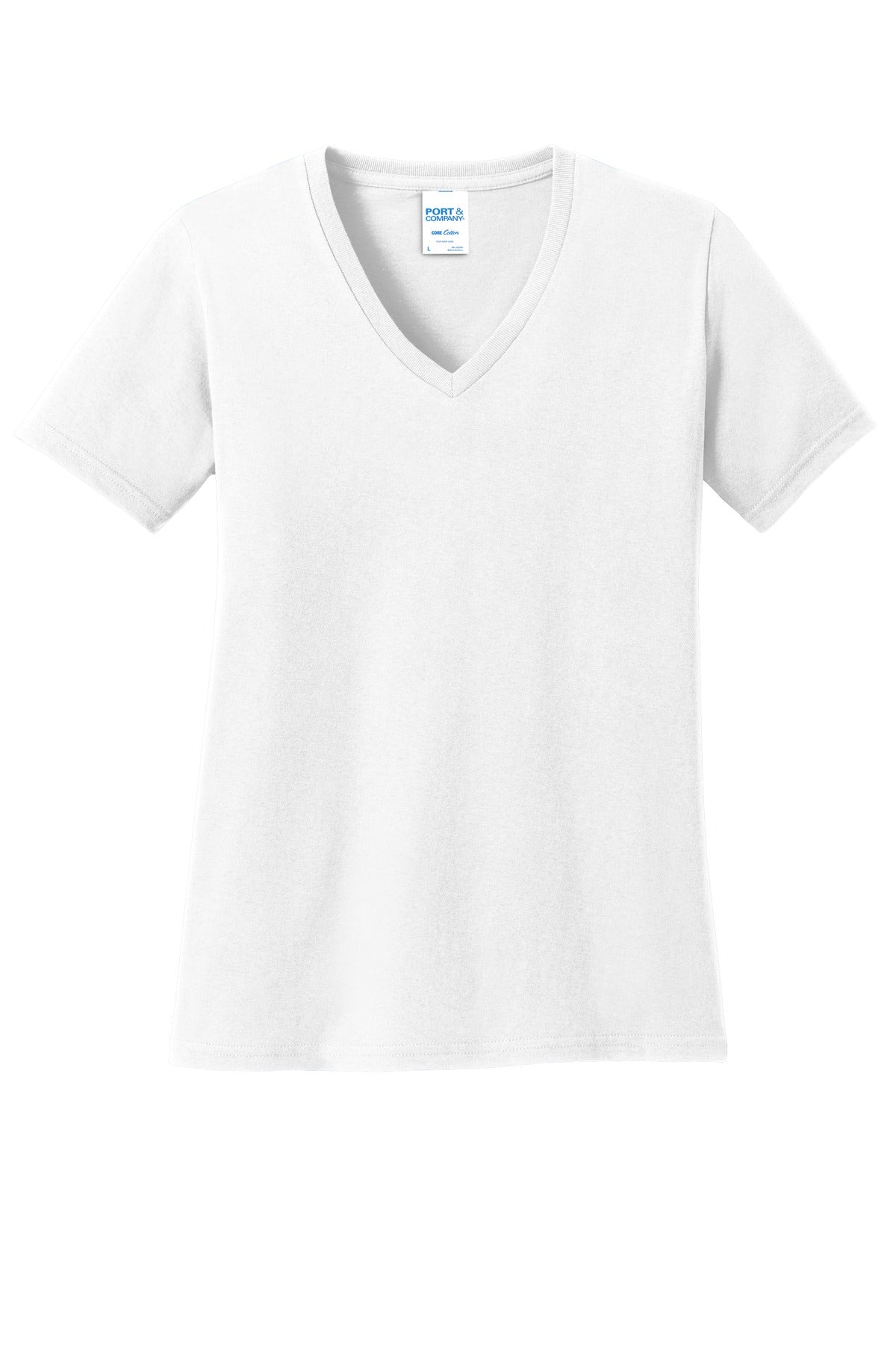 Port & Company? Women's Core Cotton V-Neck Tee. LPC54V
