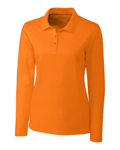 Clique Spin Solution-dyed Performance Pique Womens Long Sleeve Polo