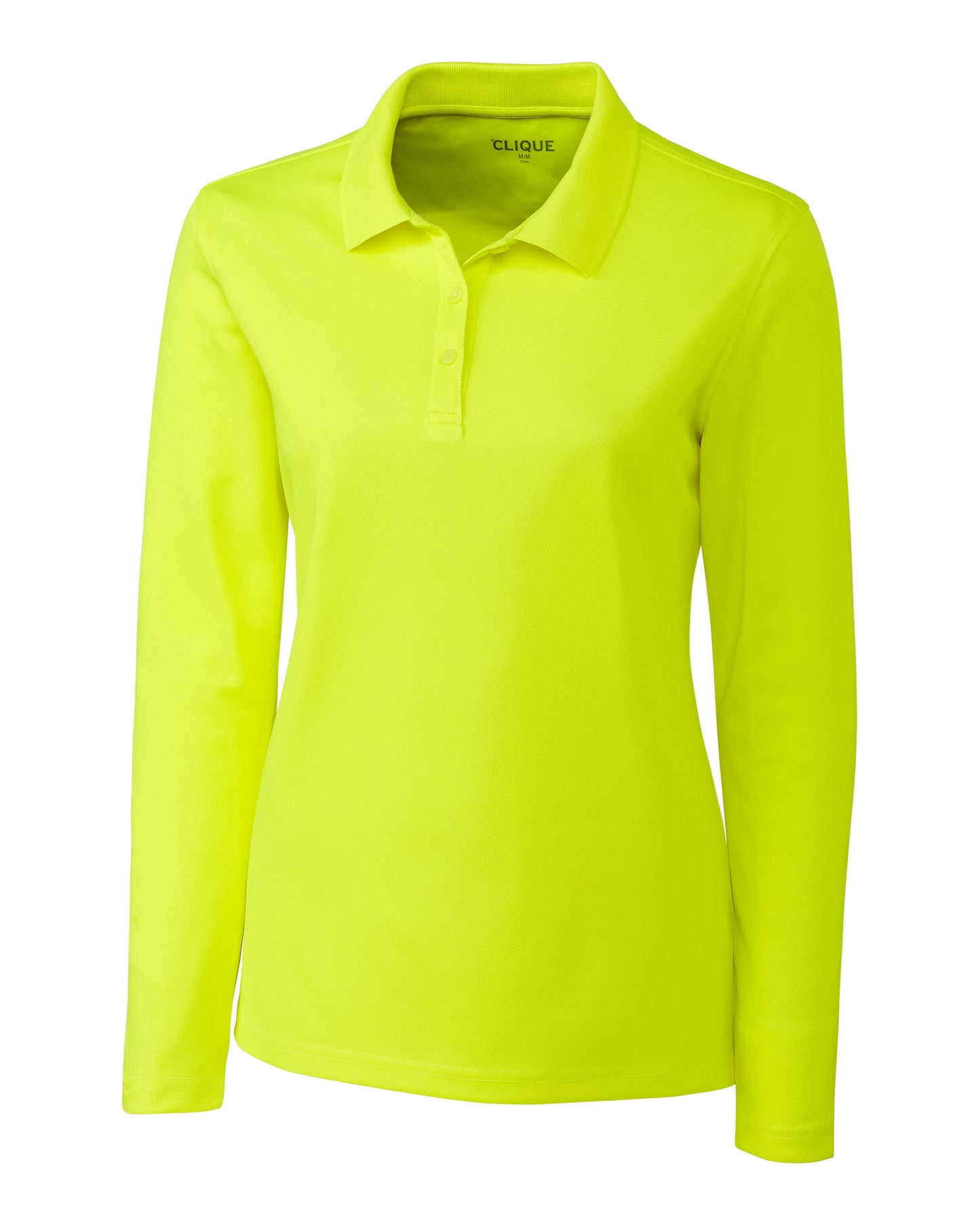 Clique Spin Solution-dyed Performance Pique Womens Long Sleeve Polo