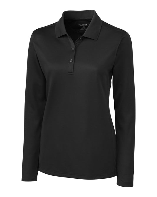 Clique Ice Pique Tech Womens Long Sleeve Polo