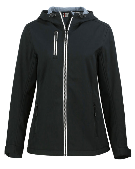Clique Telemark Recycled Stretch Softshell Womens Full Zip Hooded Jacket