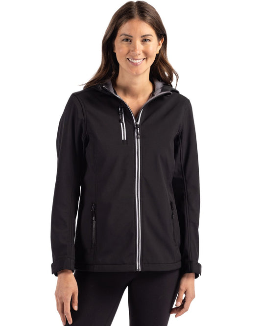 Clique Telemark Eco Stretch Softshell Full Zip Womens Hooded Jacket - LQO00061