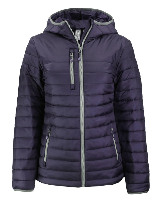 Clique Valhalla Recycled Insulated Puffer Womens Full Zip Hooded Jacket