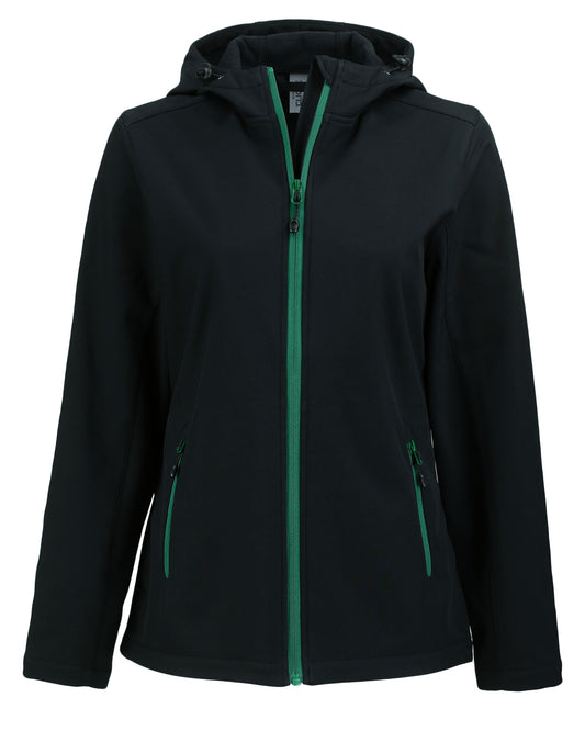 Clique Tempo Recycled Stretch Softshell Womens Full Zip Hooded Jacket