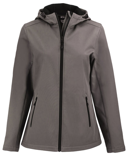 Clique Tempo Recycled Stretch Softshell Womens Full Zip Hooded Jacket