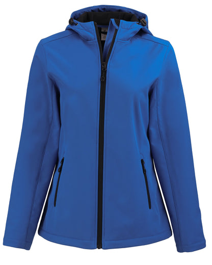 Clique Tempo Recycled Stretch Softshell Womens Full Zip Hooded Jacket